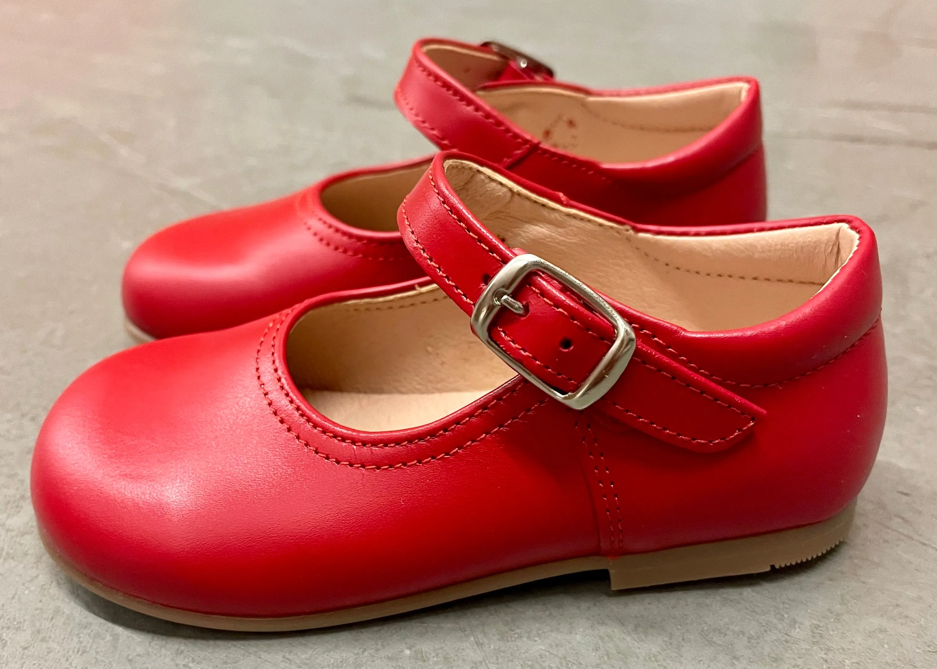 Red Leather Mary Janes