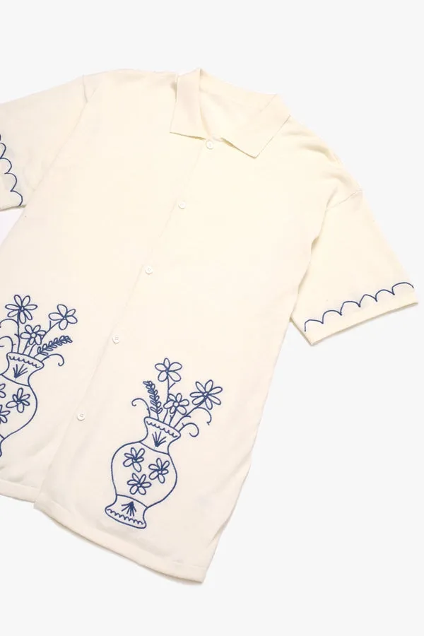 Service Works Knitted Vase Shirt - Off White