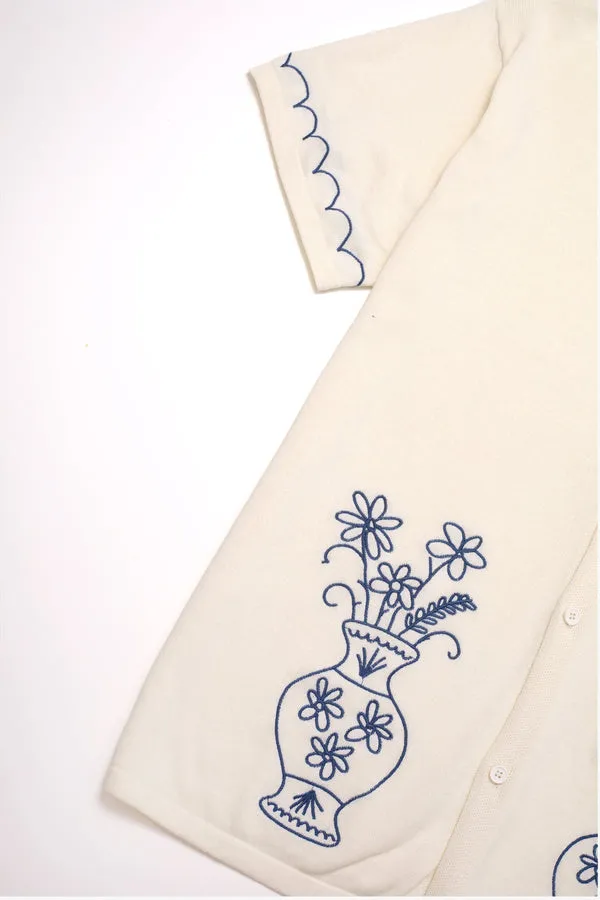 Service Works Knitted Vase Shirt - Off White