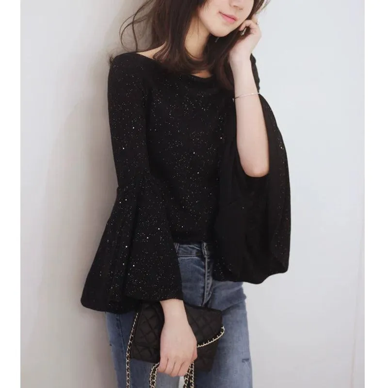 Shimmering Sequin Embellished T-shirt: Sparkling Holiday Style