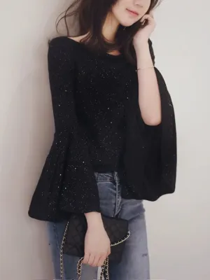 Shimmering Sequin Embellished T-shirt: Sparkling Holiday Style