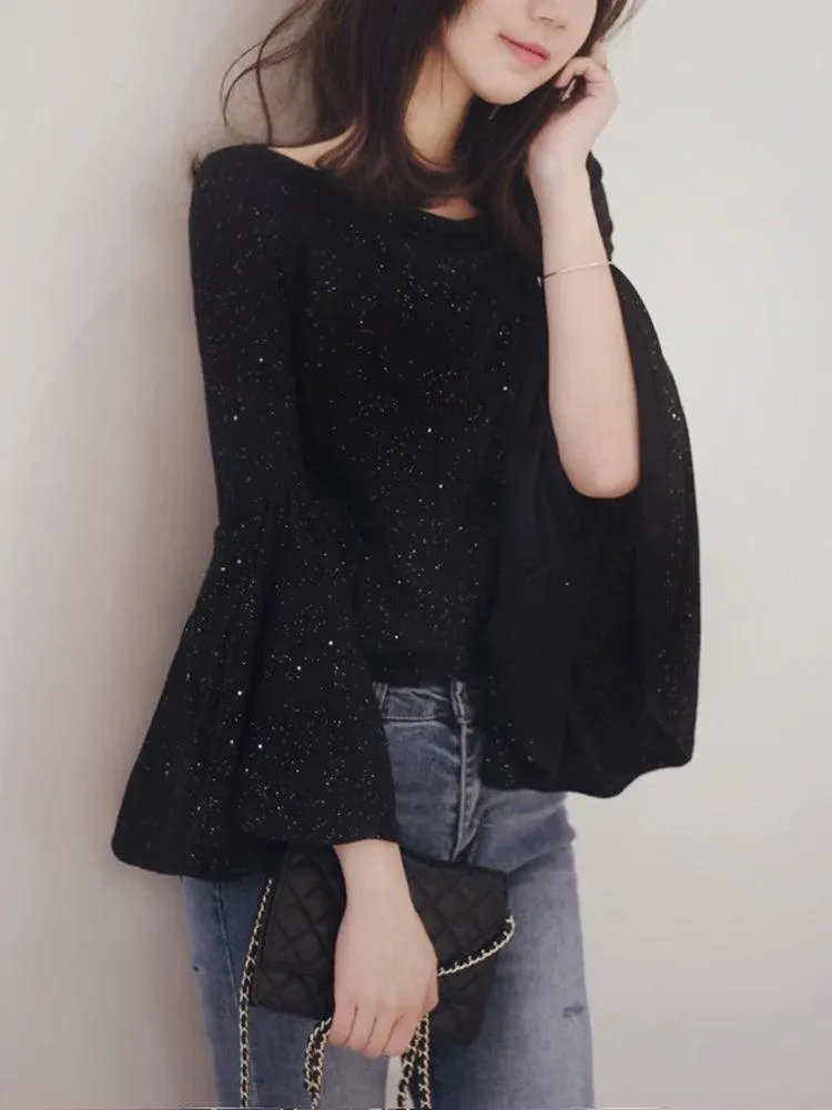 Shimmering Sequin Embellished T-shirt: Sparkling Holiday Style