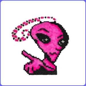 Sparkling Alien (XL) Perler