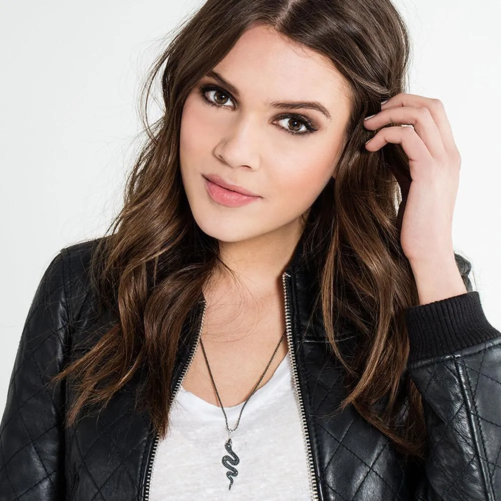 Sparkling Black Snake Pendant