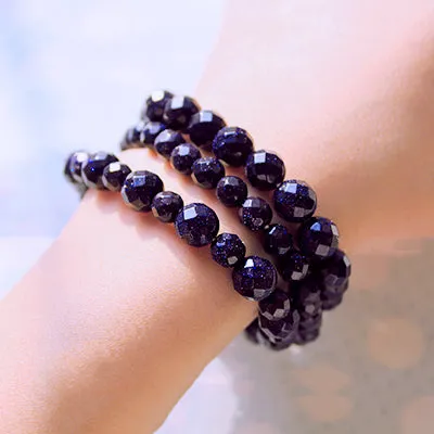 Sparkling Blue Gemstones Galaxy Bracelet