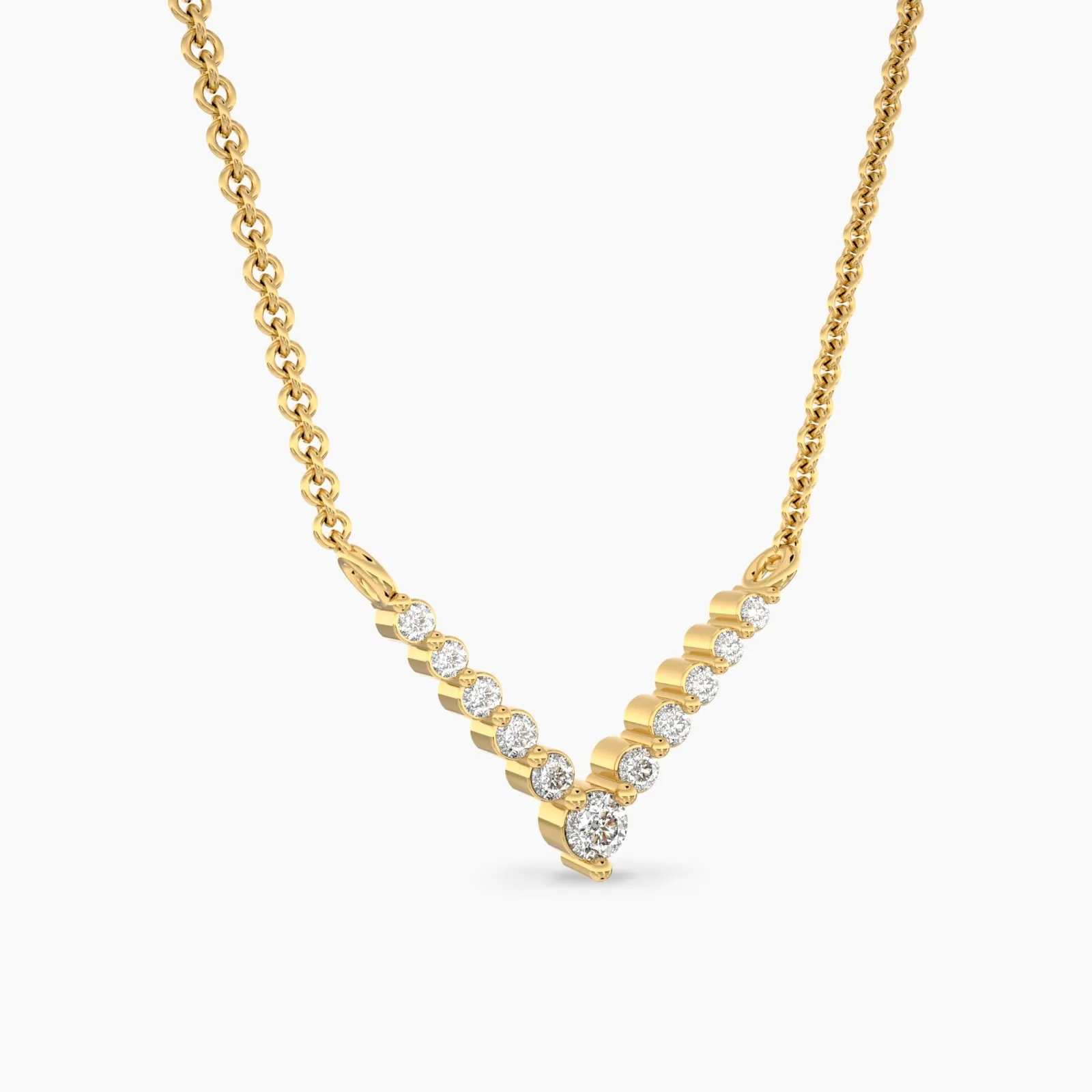Sparkling Bow Diamond Pendant Necklace