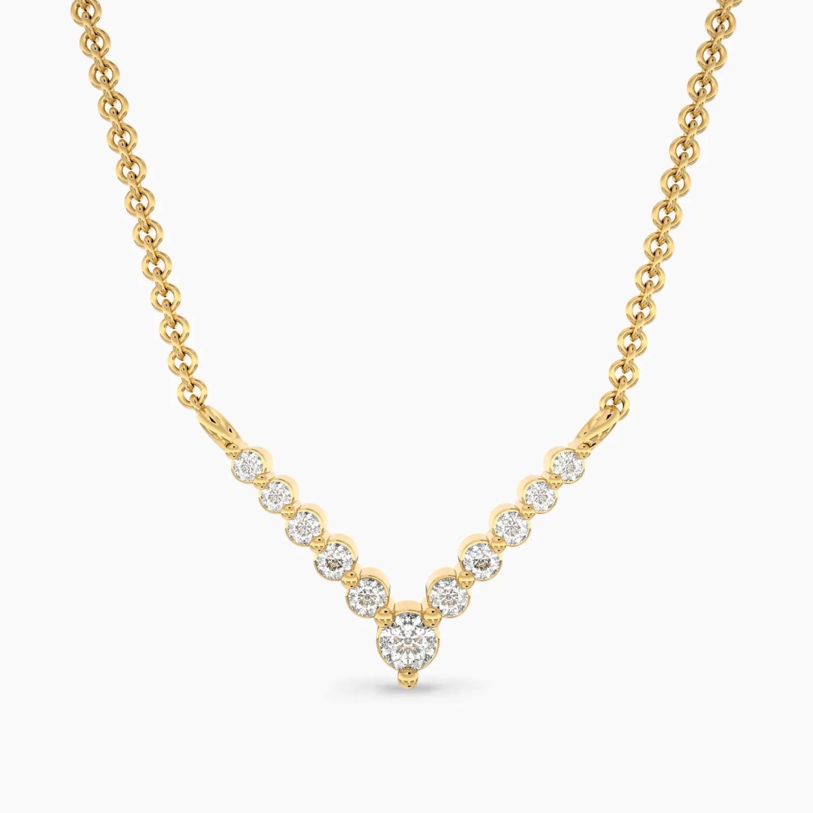 Sparkling Bow Diamond Pendant Necklace