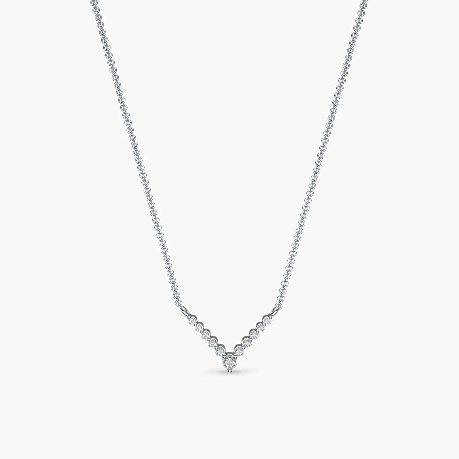 Sparkling Bow Diamond Pendant Necklace