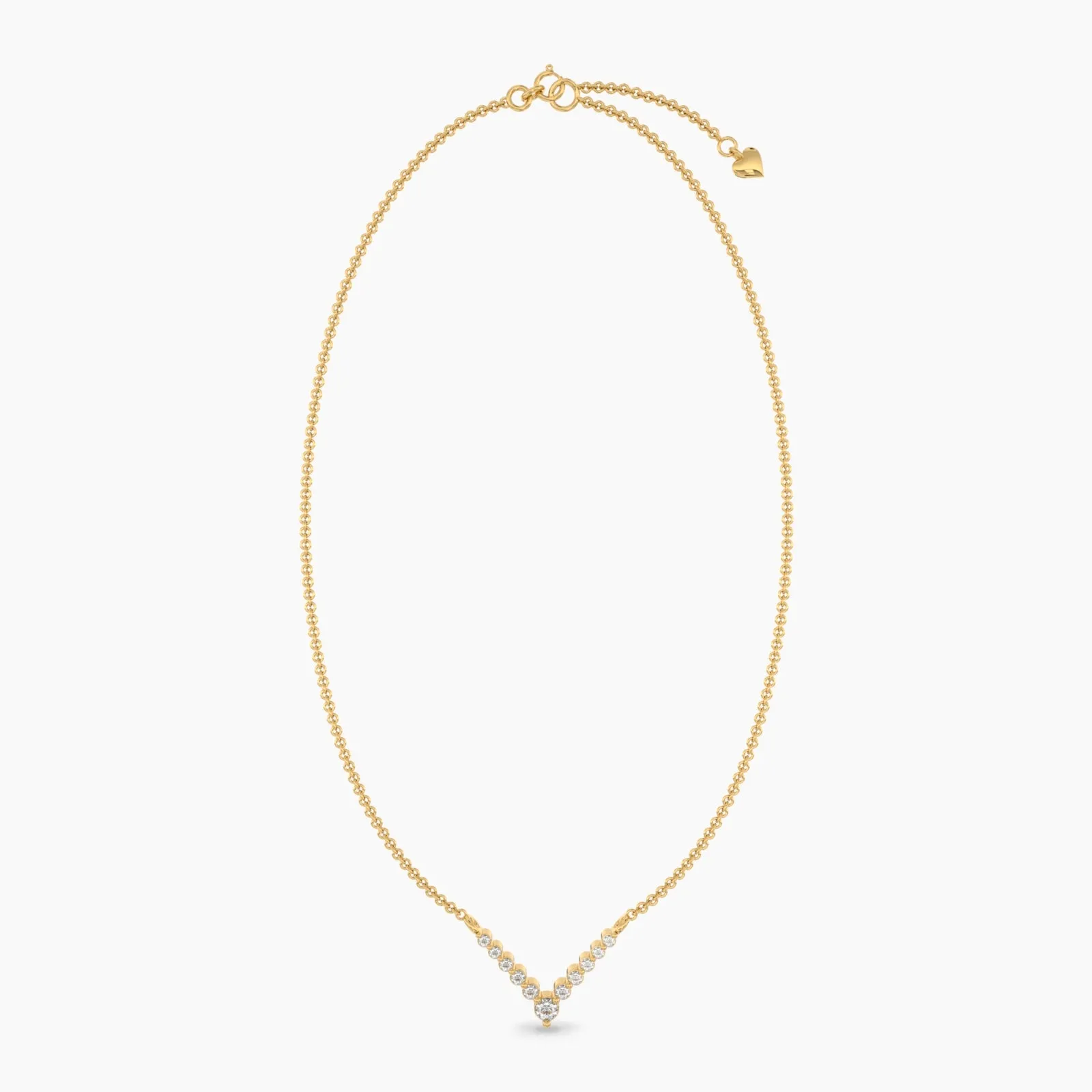 Sparkling Bow Diamond Pendant Necklace