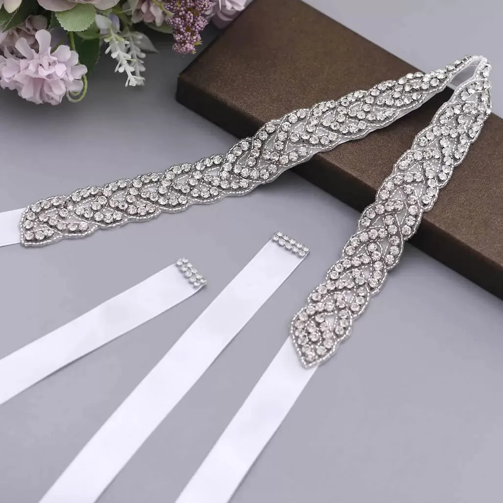 Sparkling Crystals Bridal Sash