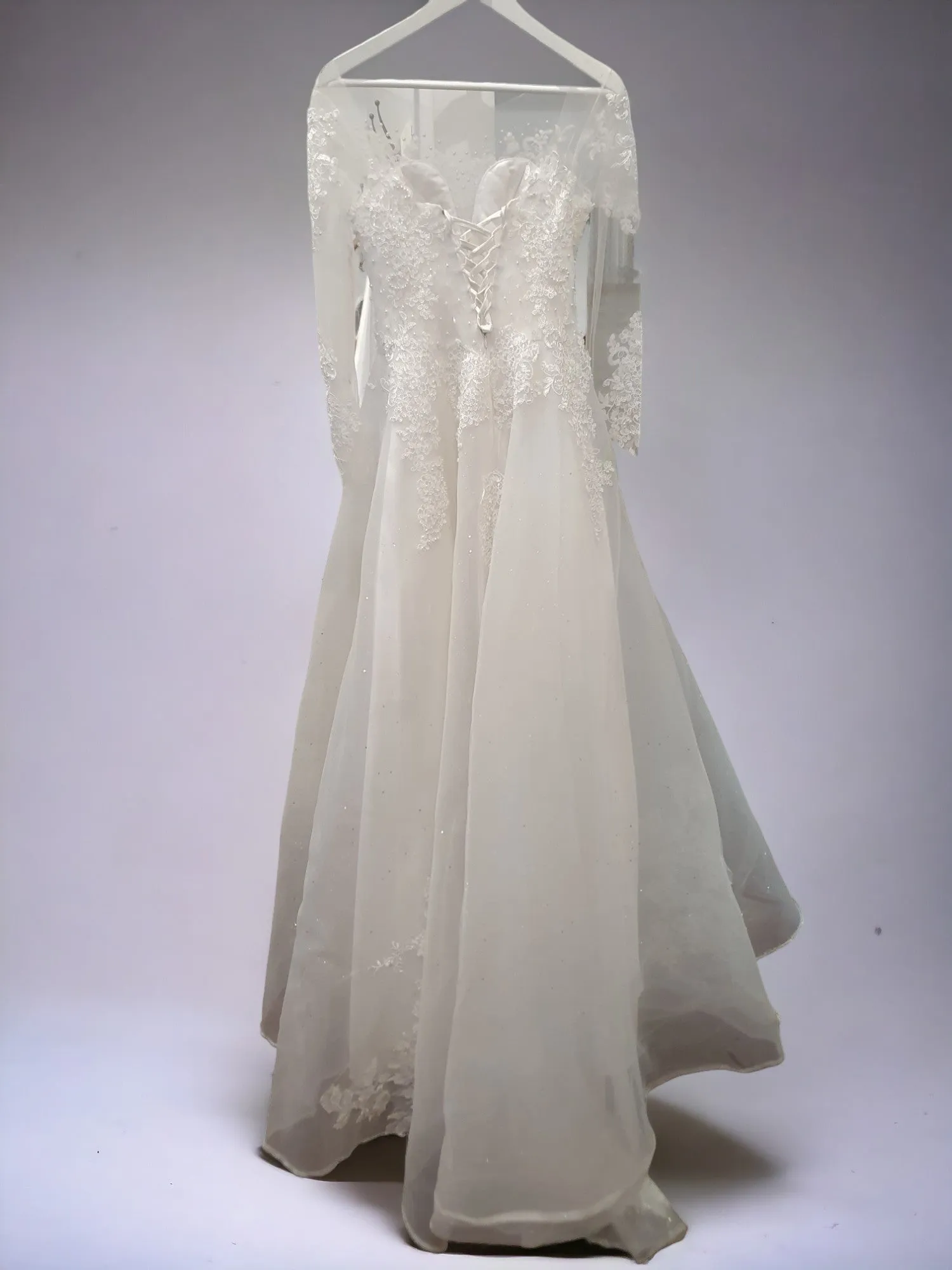 Sparkling Long Sleeve Princess Gown