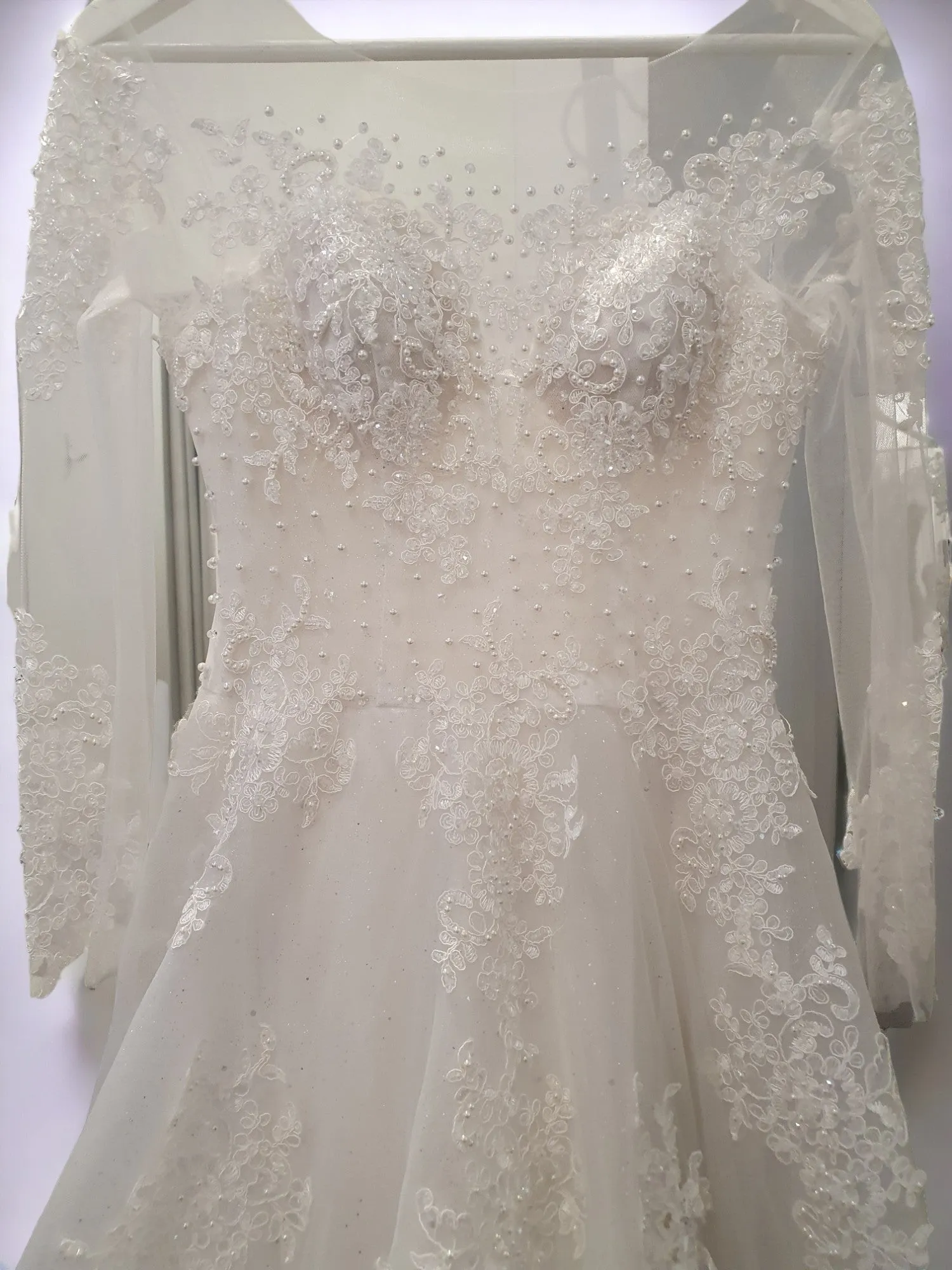 Sparkling Long Sleeve Princess Gown