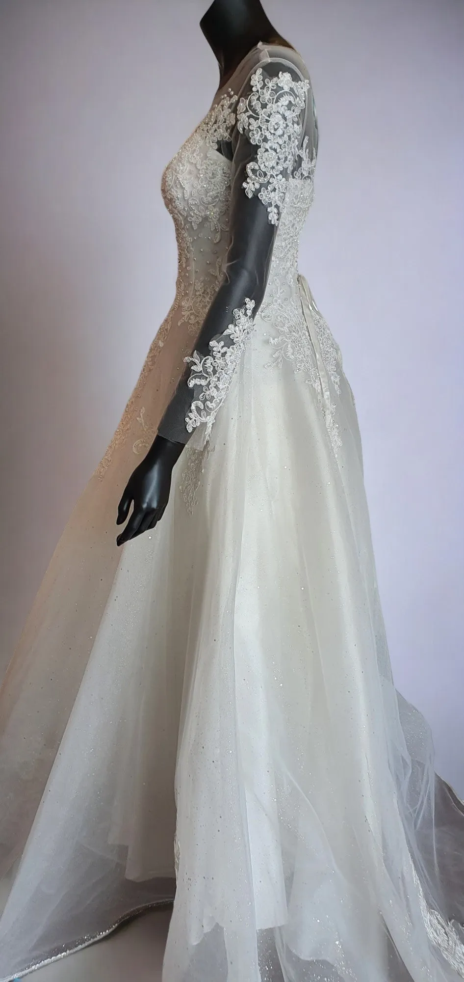 Sparkling Long Sleeve Princess Gown
