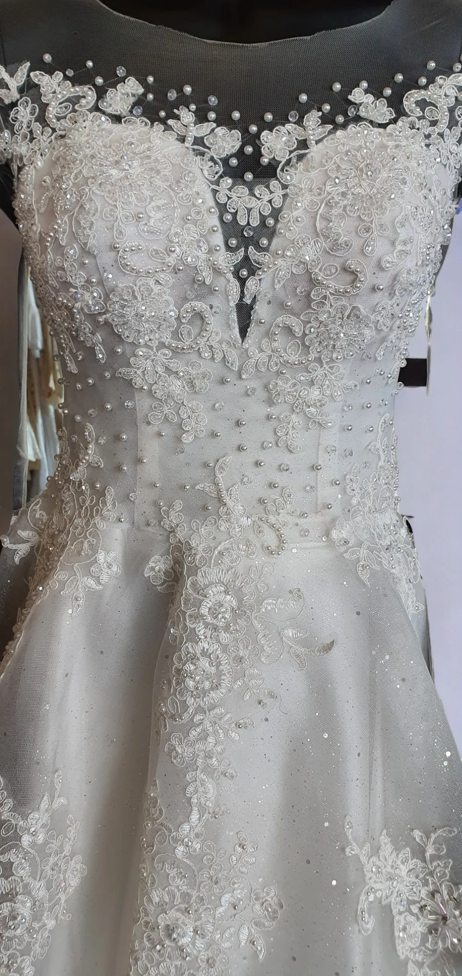 Sparkling Long Sleeve Princess Gown