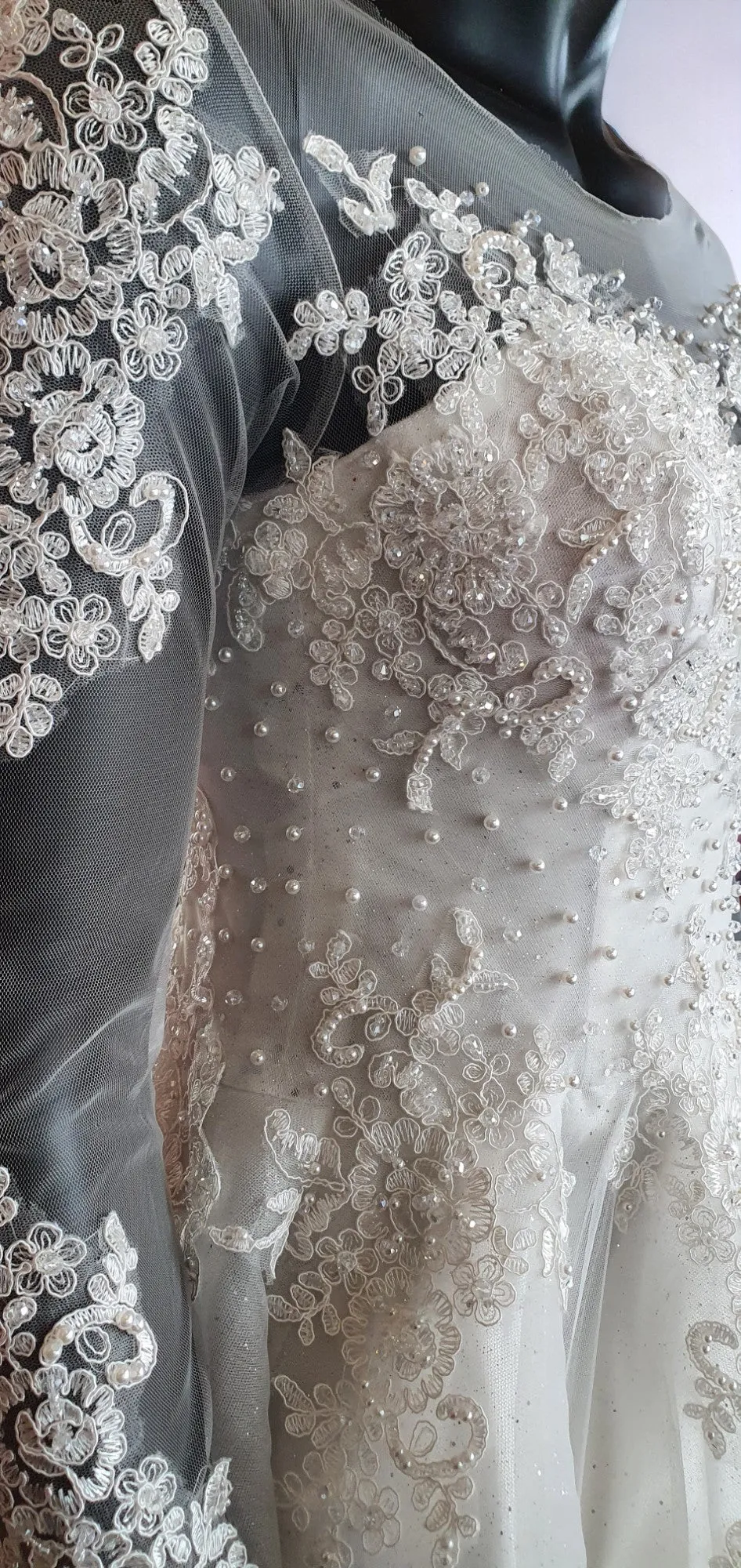 Sparkling Long Sleeve Princess Gown