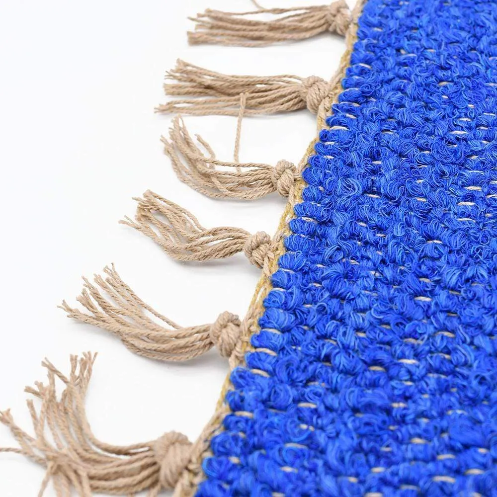 Tapis Artisanal - Bleu dur