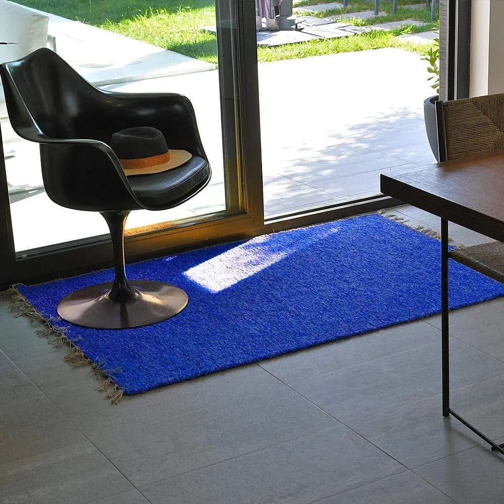 Tapis Artisanal - Bleu dur