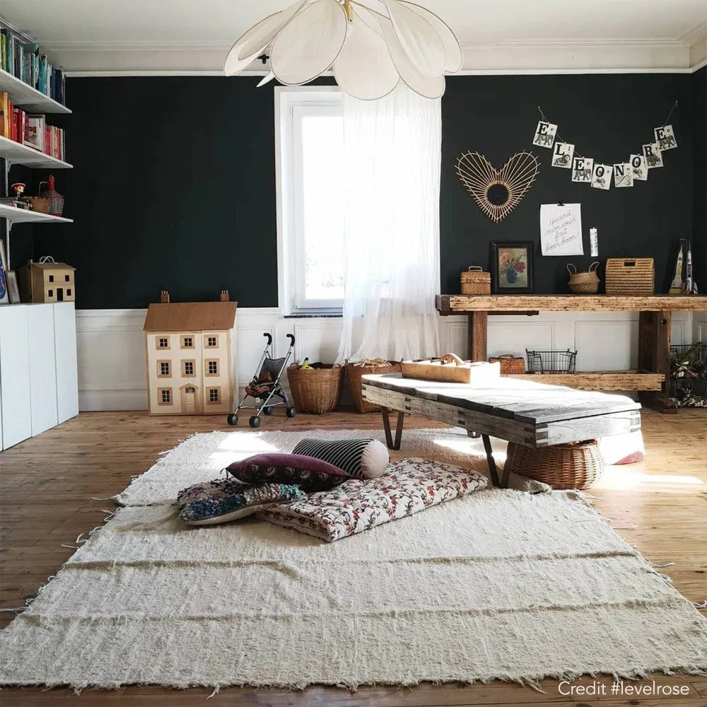 Tapis en coton Blanc écru