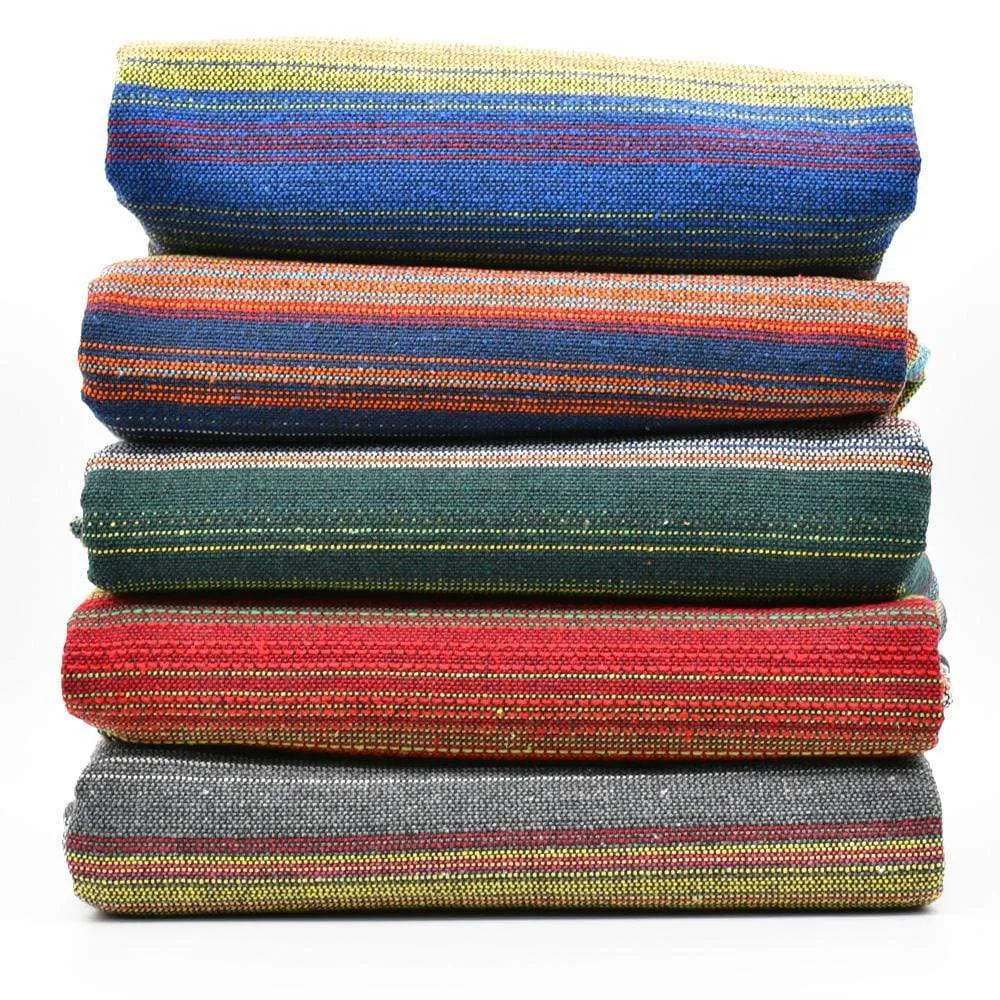 Tapis fin en coton 210x150 - Bleu dur