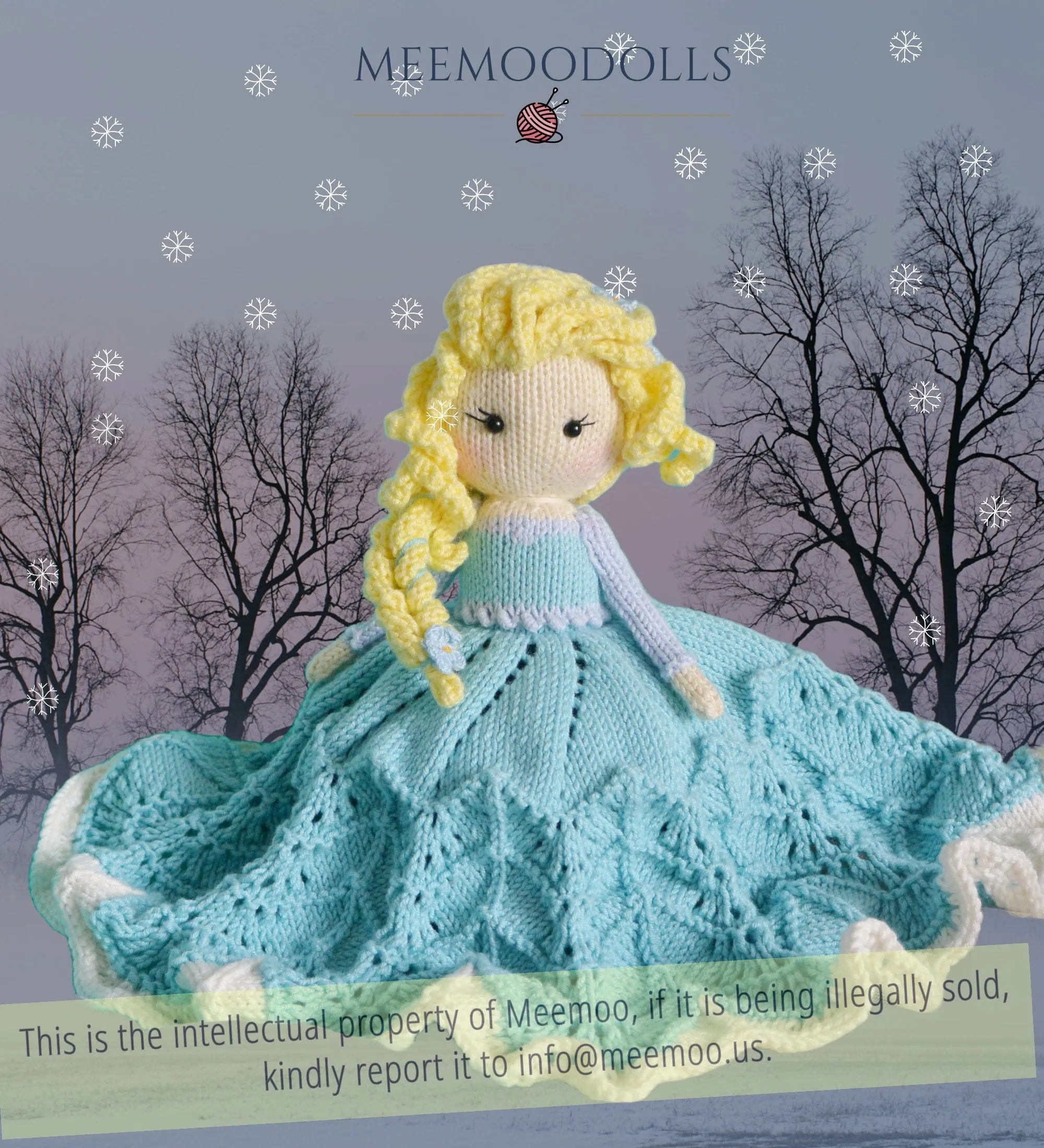 The Frost Empress Security Blanket Knitting Pattern