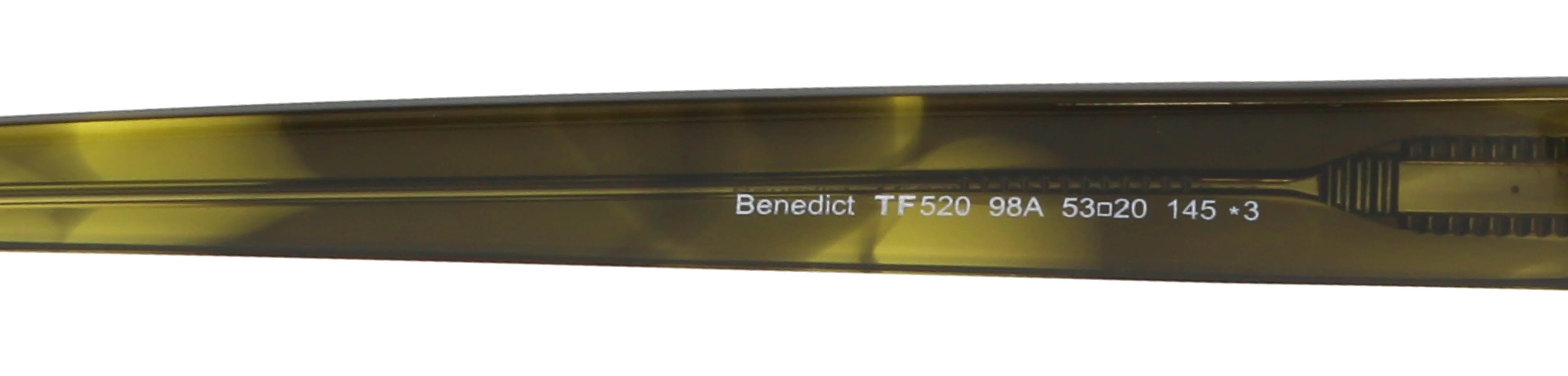Tom Ford FT0520/S 98A BENEDICT  Green Round Sunglasses