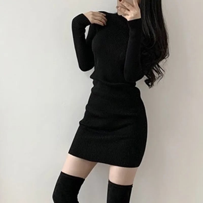 Winter Vibes Sweater Mini Dress