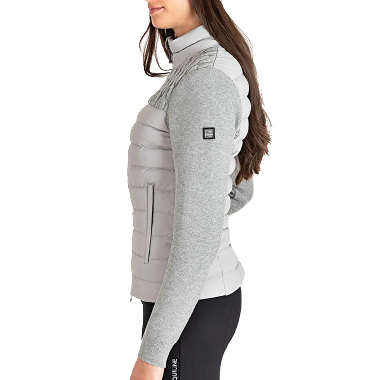 WOMEN&#x27;S SOFTSHELL WITH KNITTED SLEEVES EQUILINE