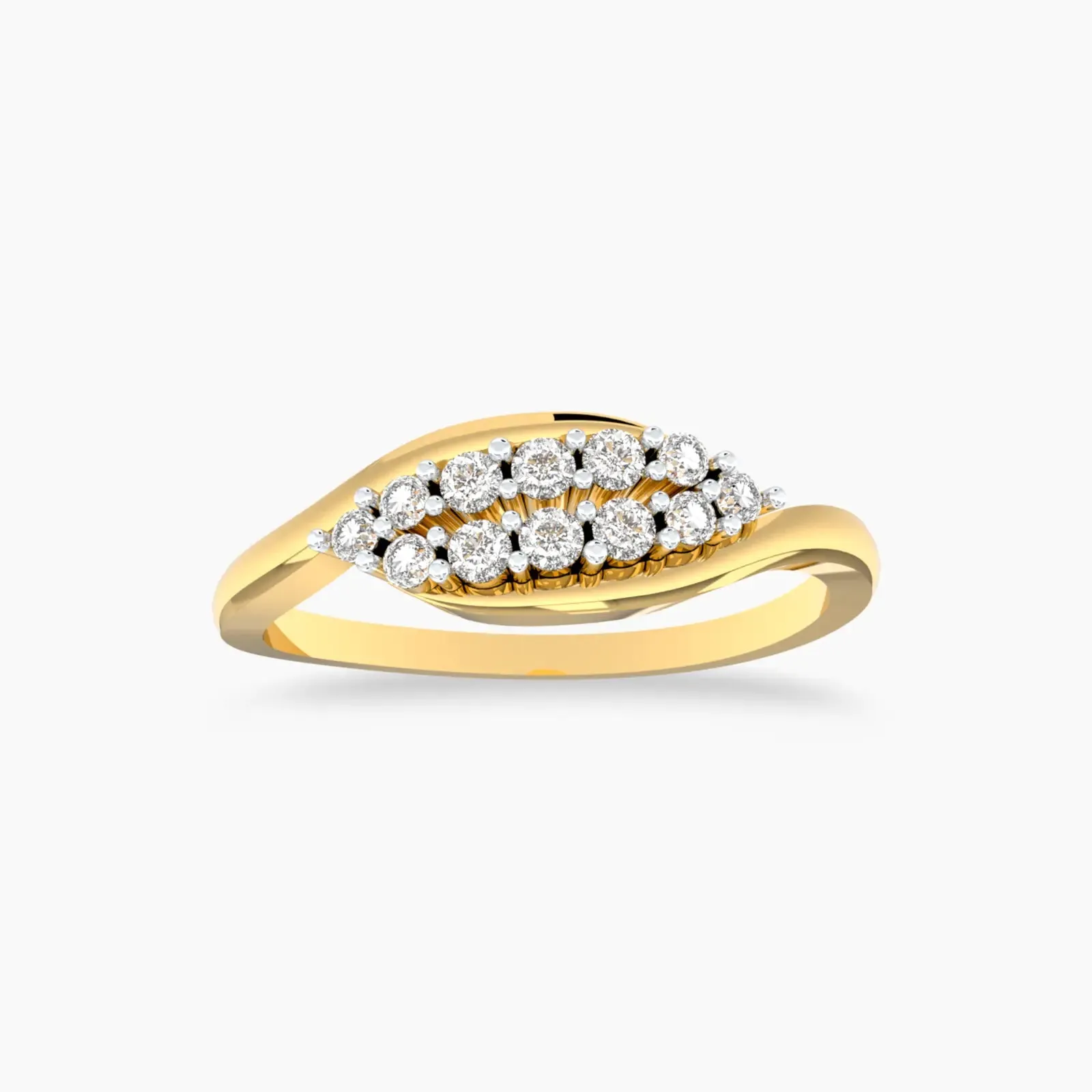 Yellowgold Sparkling Diamond Ring